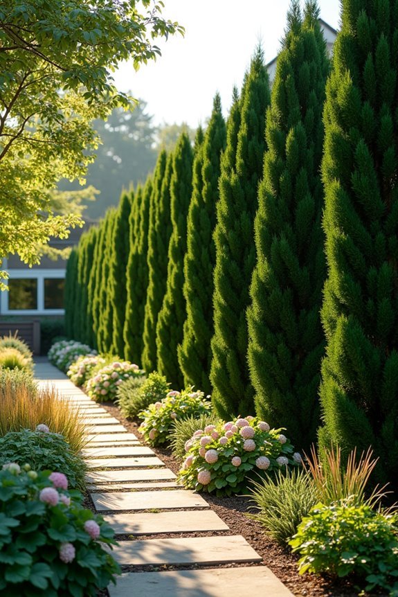 evergreen hedge privacy screens