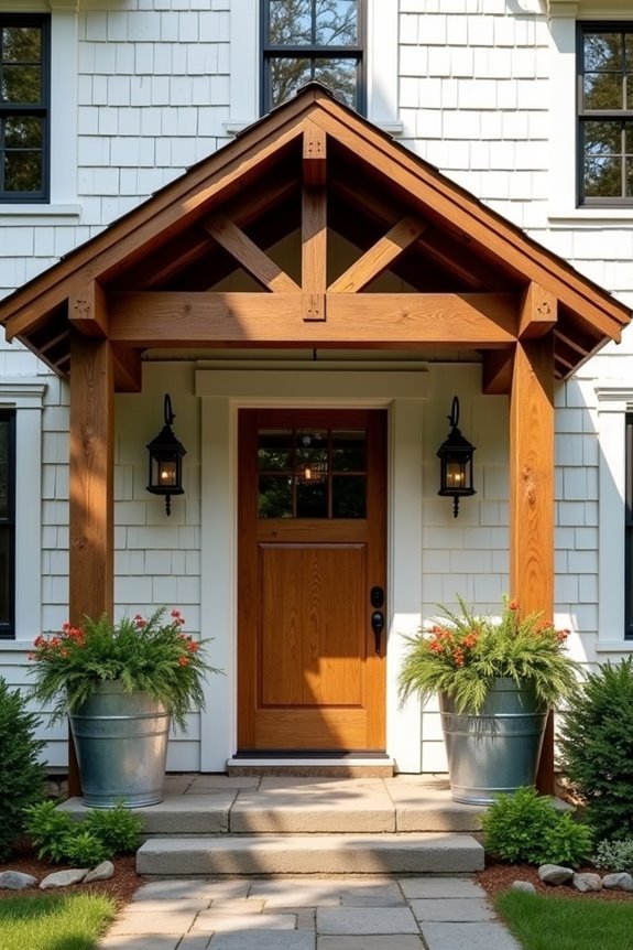 exposed beams and joinery
