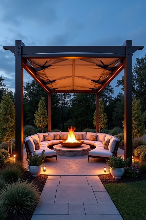 fire pit pergola design tips