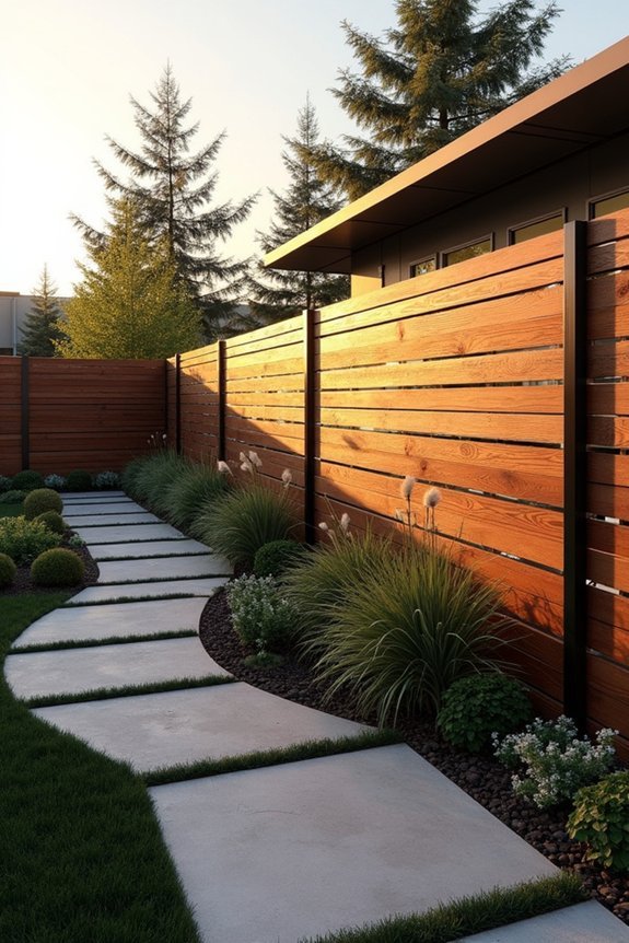 floating fence board aesthetics