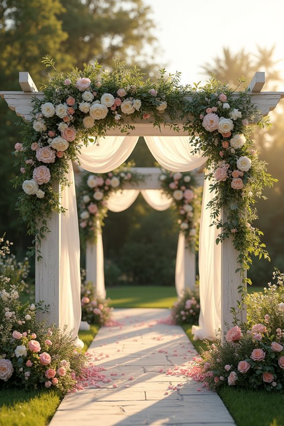 floral arch design options