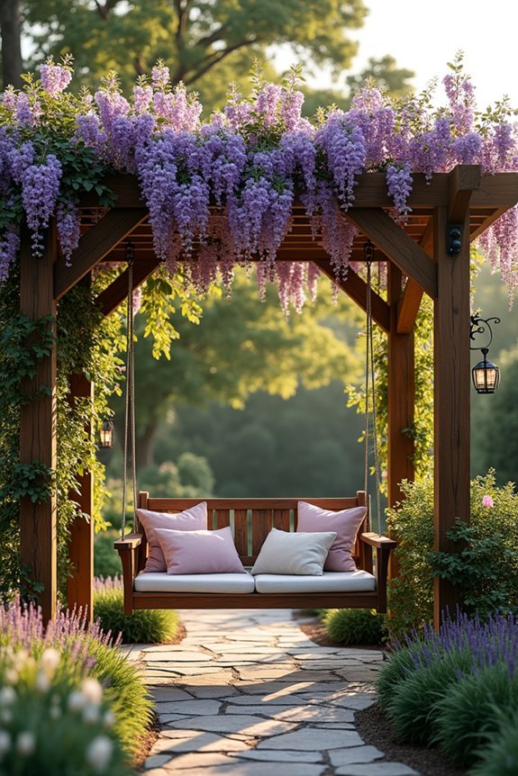 flowering vines enhance pergolas