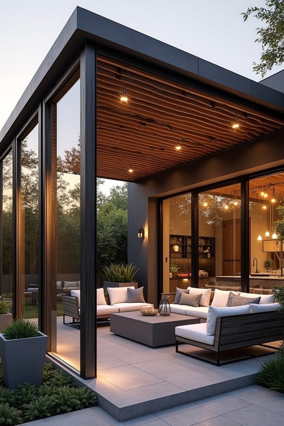 frameless glass privacy screens