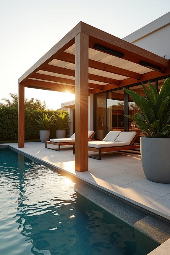 freestanding timber pool structure