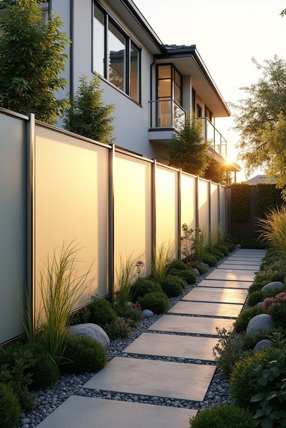 frosted glass privacy partitions