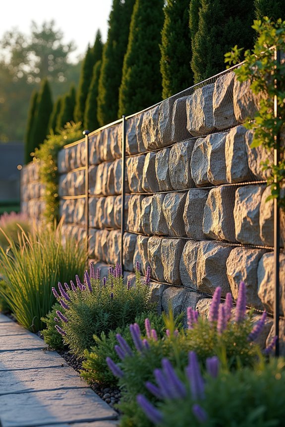 gabion stone barrier design