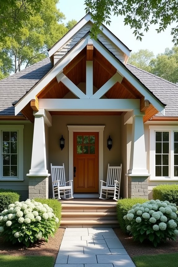 gabled shingle roof awning