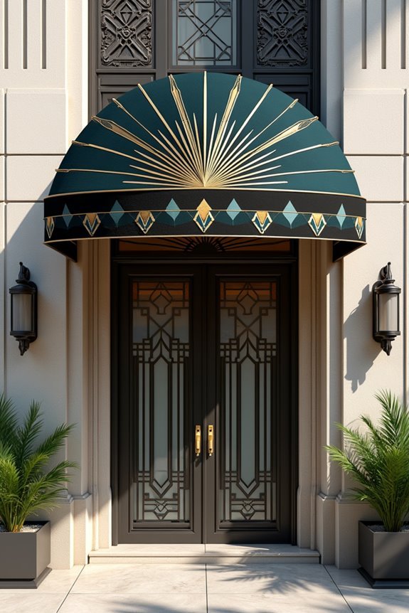 geometric art deco awnings
