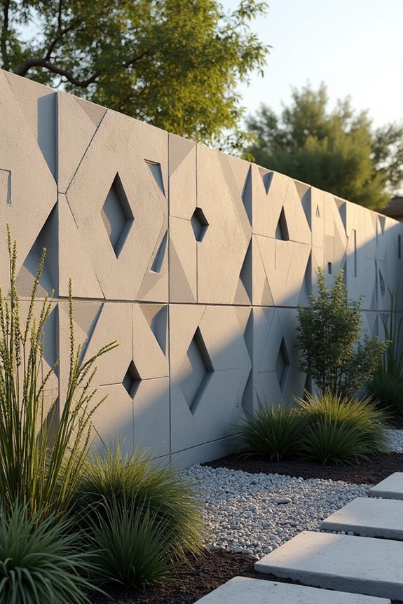 geometric concrete block design