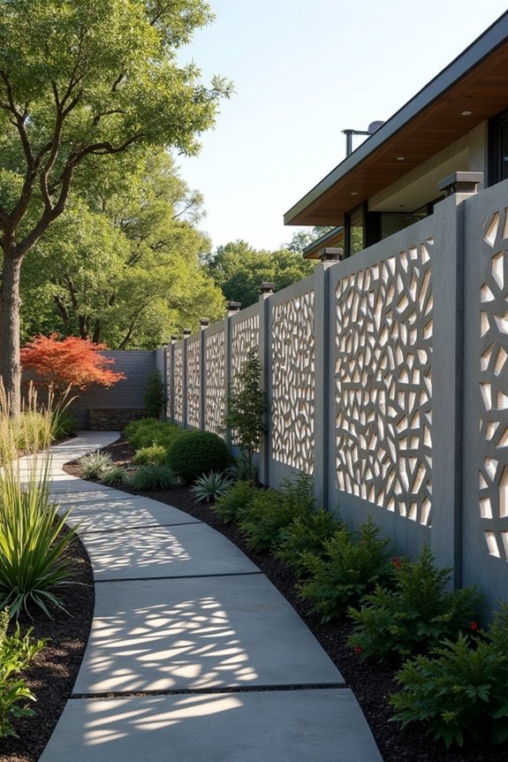 geometric concrete pattern design