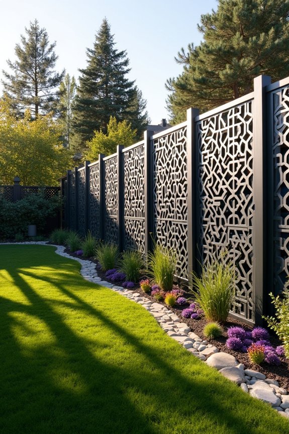 geometric cutout fence designs