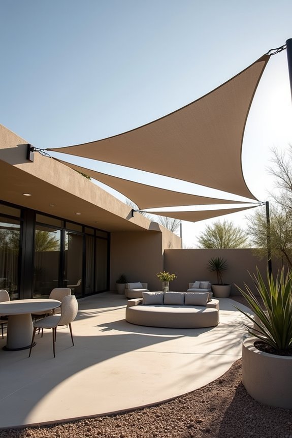 geometric shade sail designs