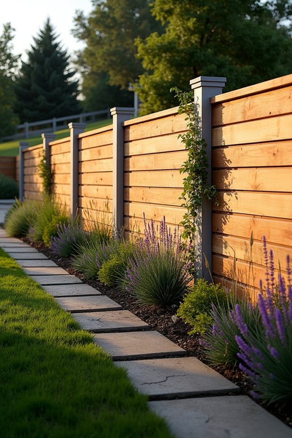 graduated stepped fence designs