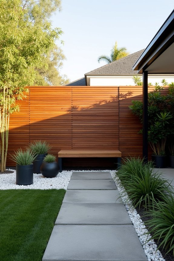 horizontal privacy panel design