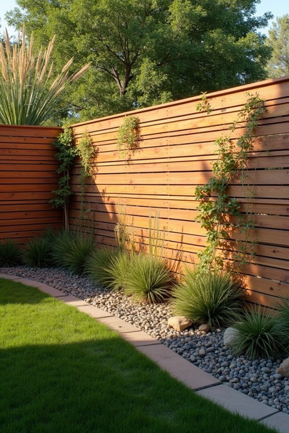 horizontal slat fence installation