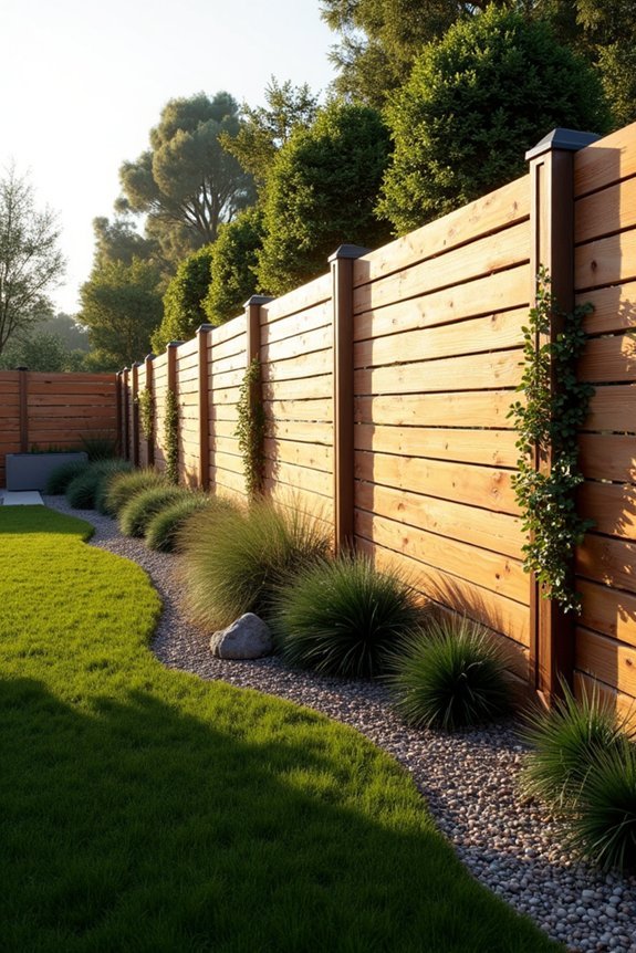 horizontal slat fence installation
