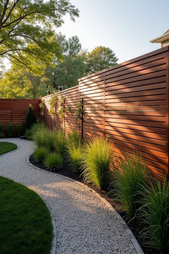 horizontal slat fence installation