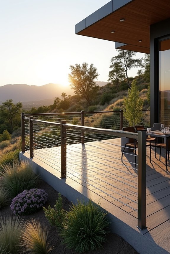 horizontal stainless steel cable railing