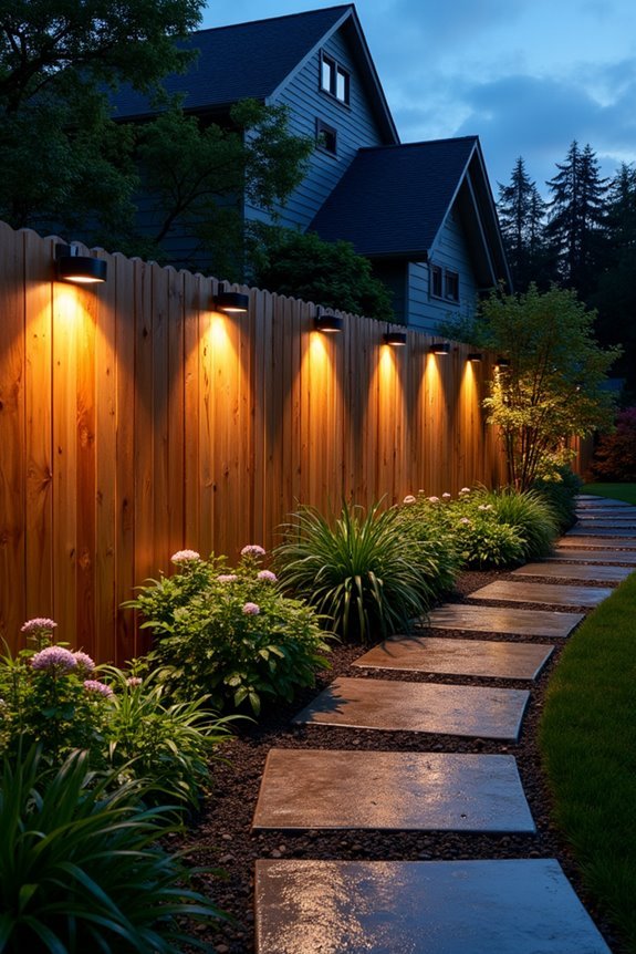 illuminated fence lighting design