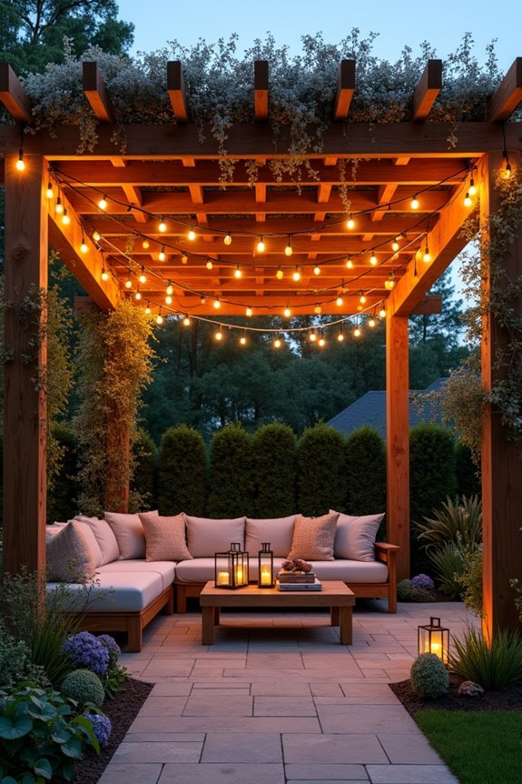 illuminated pergola design elements