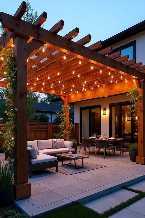 illuminated pergola design strategies