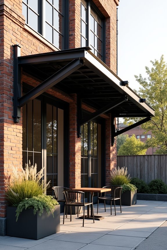 industrial aesthetic metal frames