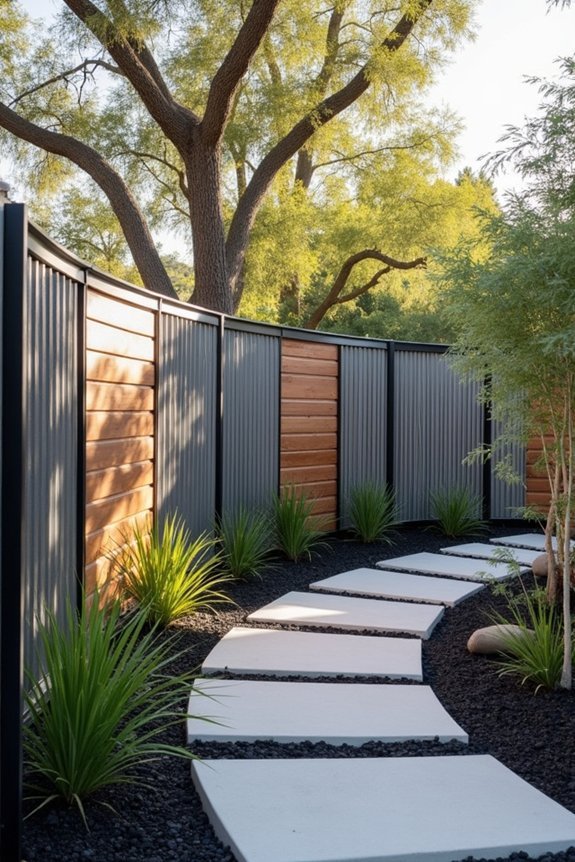 industrial corrugated metal fencing