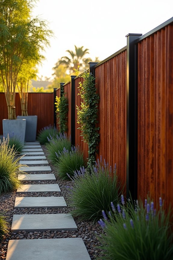 industrial corrugated metal fencing