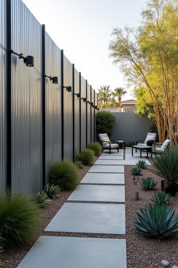industrial metal garden dividers