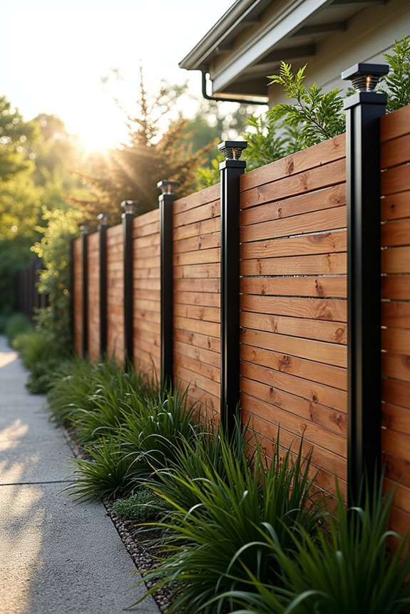 industrial wood fence design