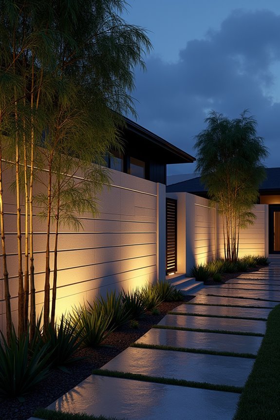 integrated led fence illumination