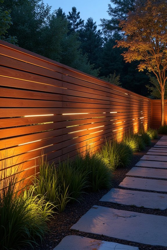 integrated lighting for fences