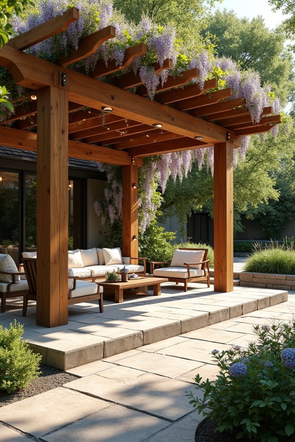 integrated pergola patio designs