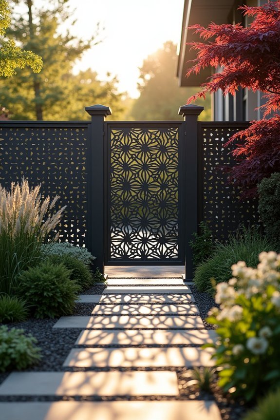 intricate architectural metal screens