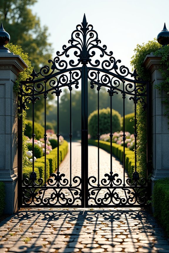 intricate garden entryways design