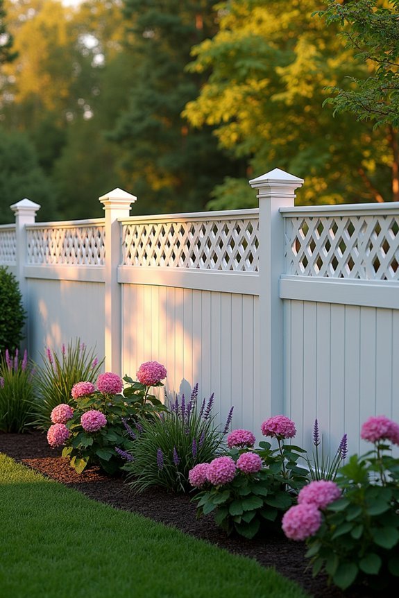 lattice top picket fence