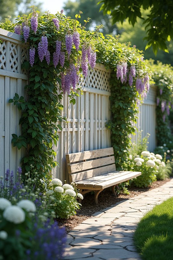 lattice trellis with vines