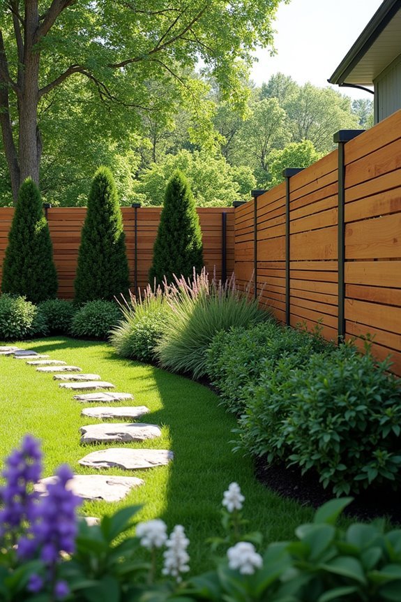 layered plantings for privacy