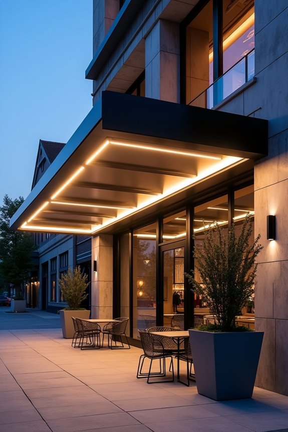 led illuminated awning designs