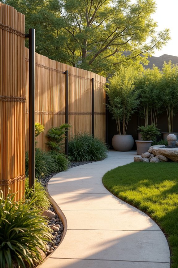 lightweight bamboo privacy screens