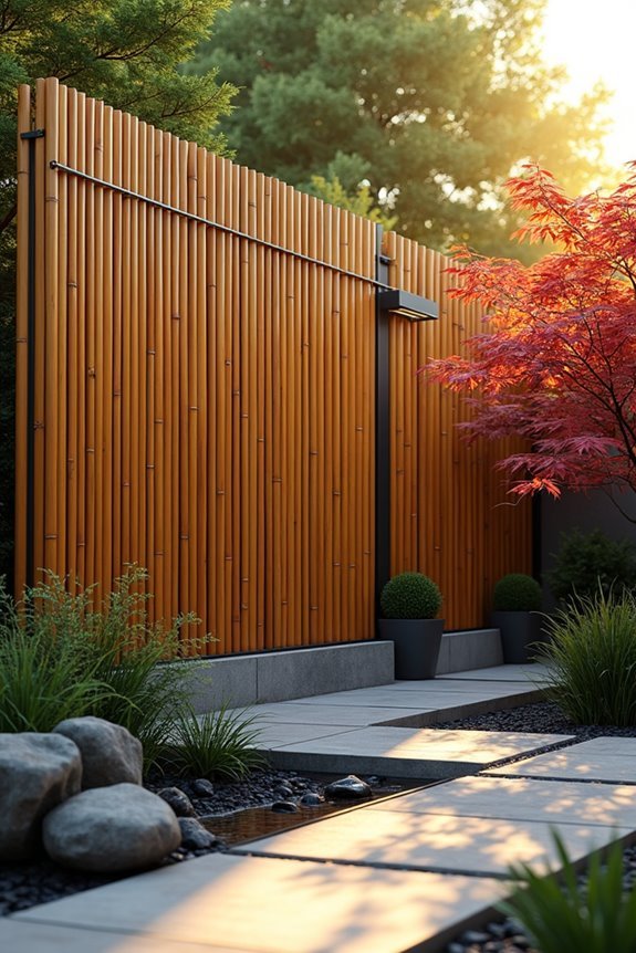 lightweight bamboo privacy walls