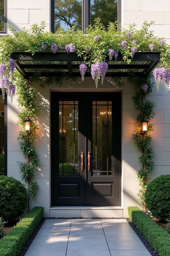 living green entrance structures