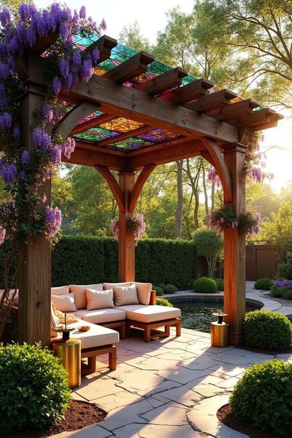 luminous stained glass artwork