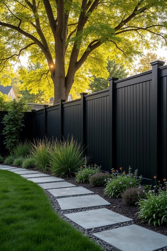 maintenance free black fencing