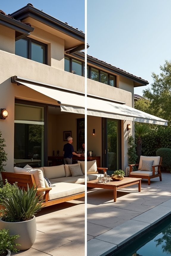 manual vs motorized awnings