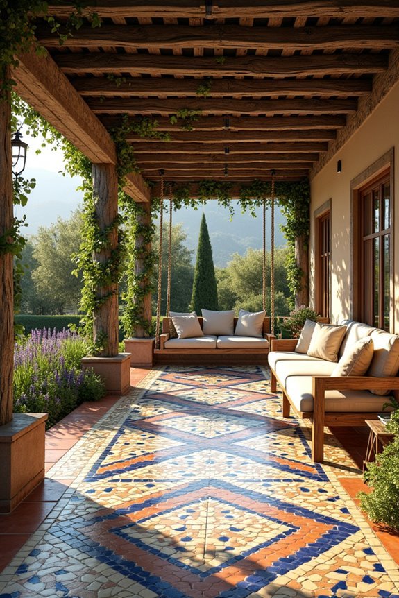 mediterranean ceramic tile foundation