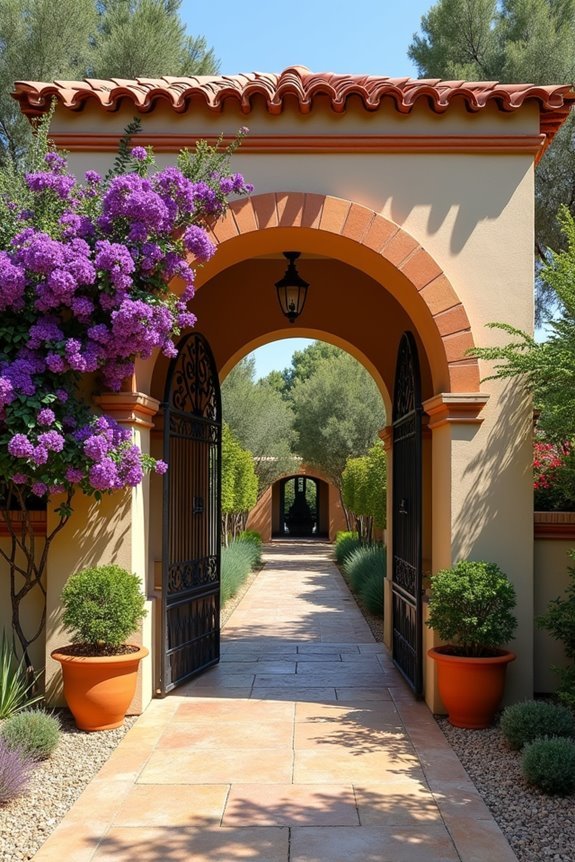 mediterranean terracotta archways design