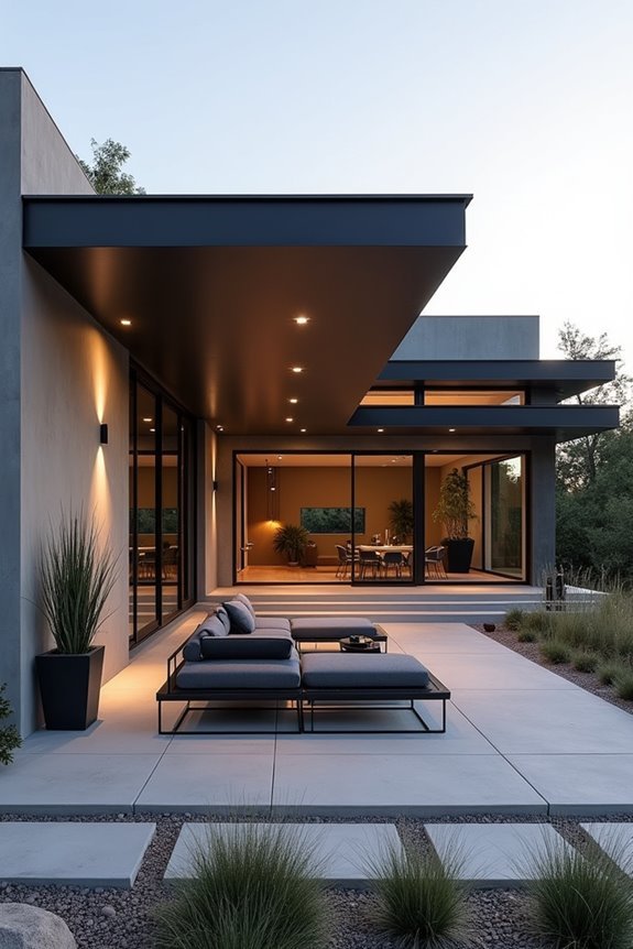 minimalist flat roof design