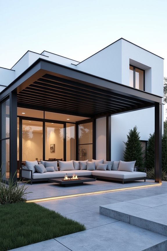 minimalist modern pergola aesthetics