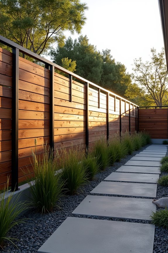 mixed material fence design